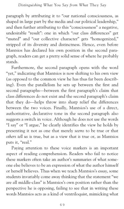 Read and answer exercise 1. To see how one writer