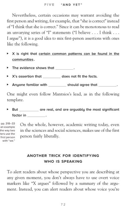 Read and answer exercise 1. To see how one writer