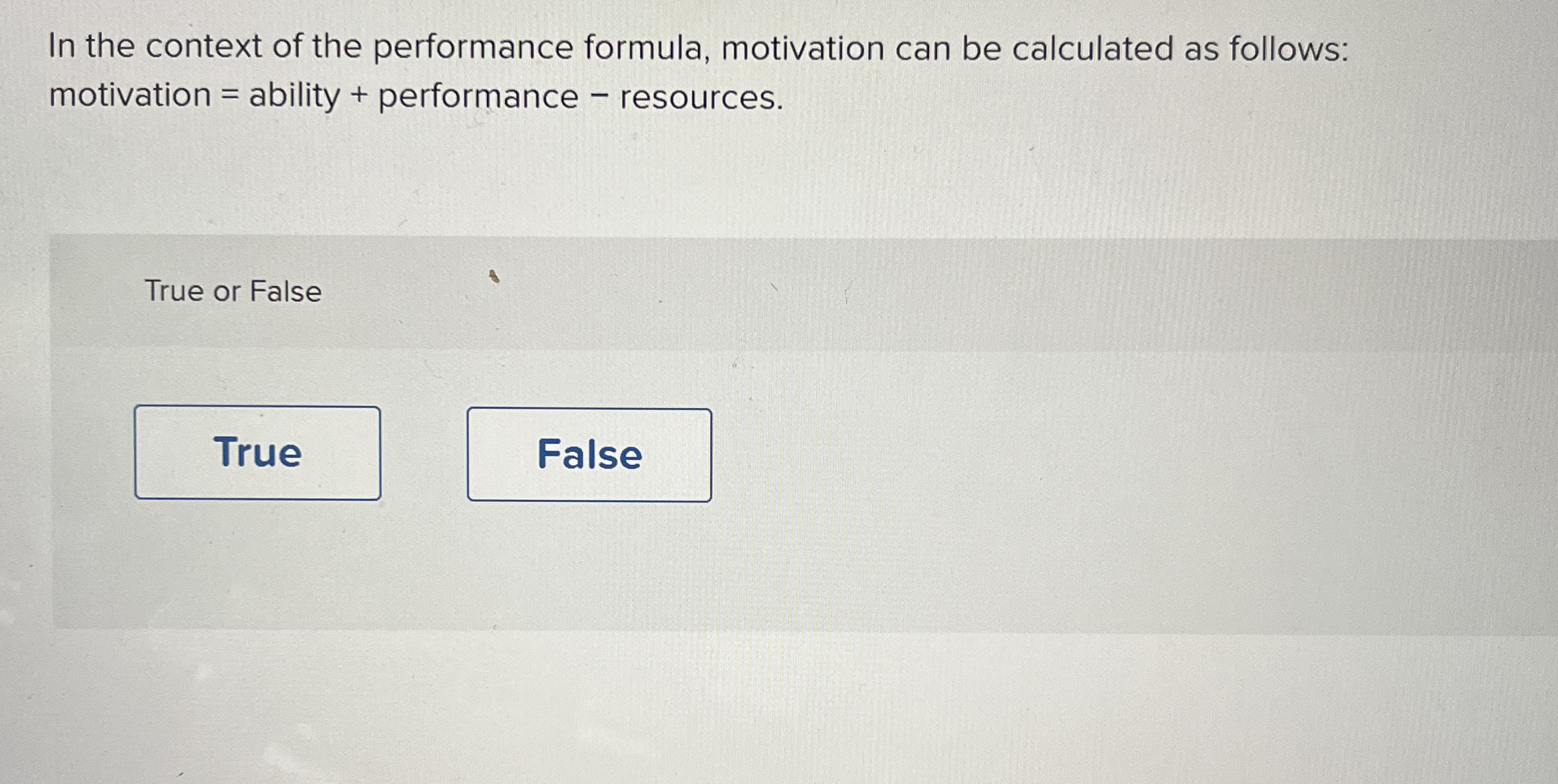 In the context of the performance formula,