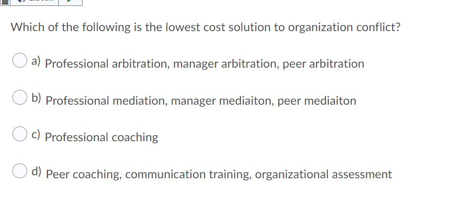 Which of the following is the lowest cost