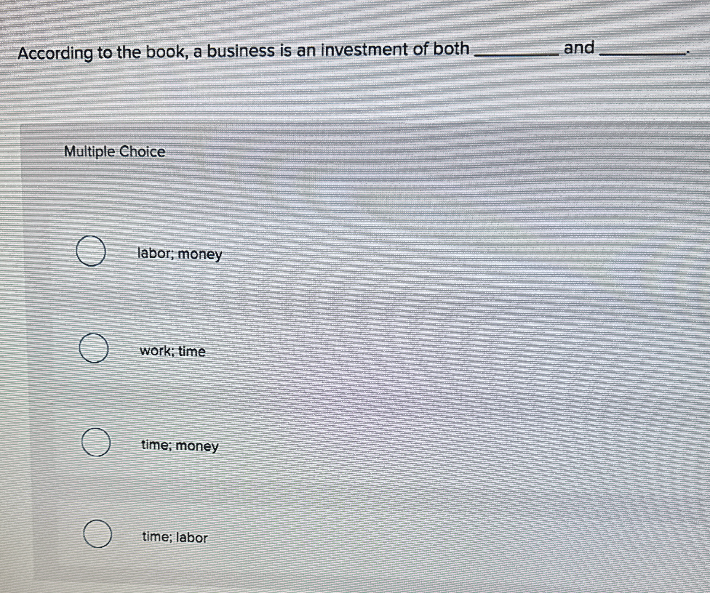 According to the book, a business is an