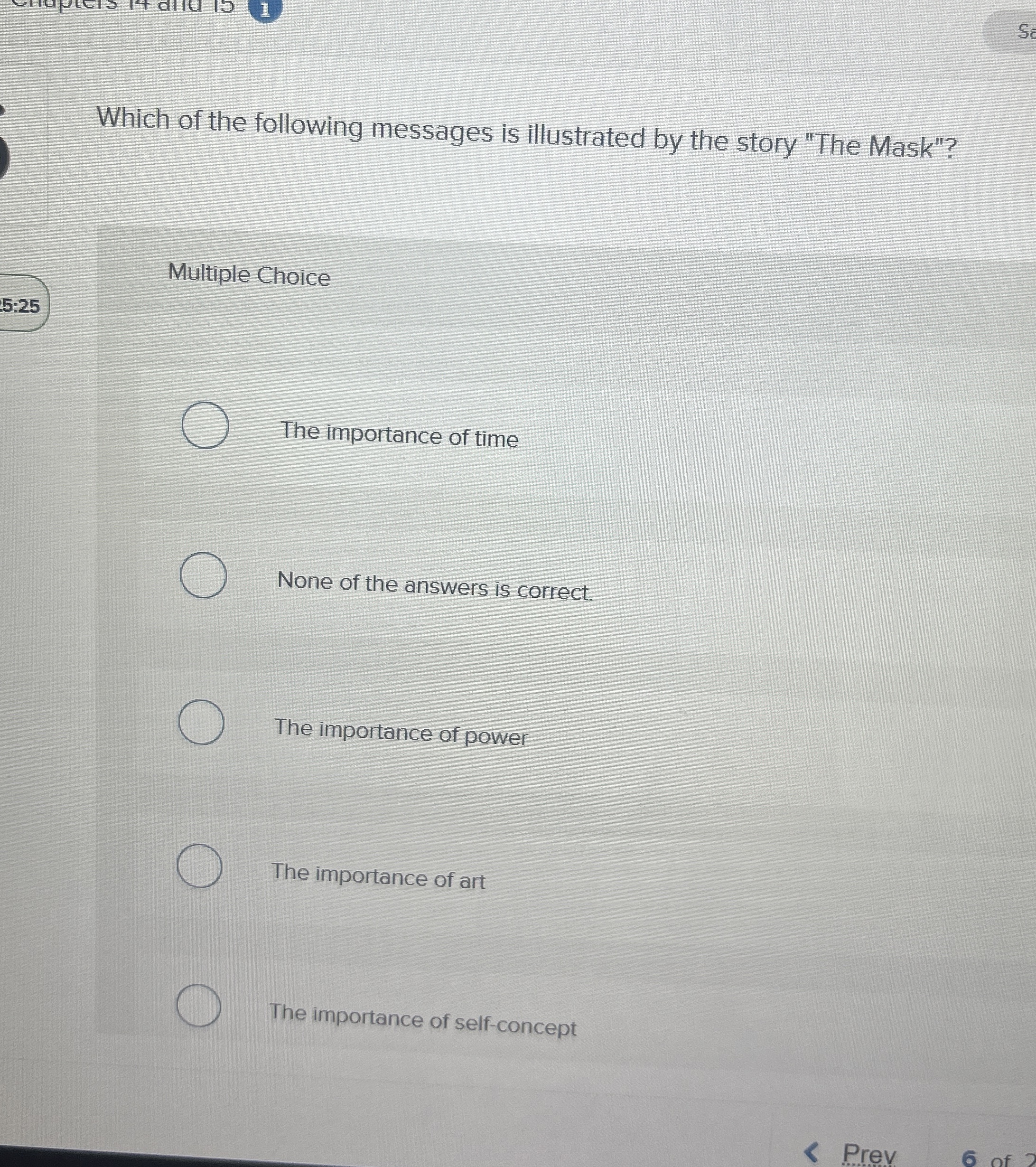 Which of the following messages is illustrated by