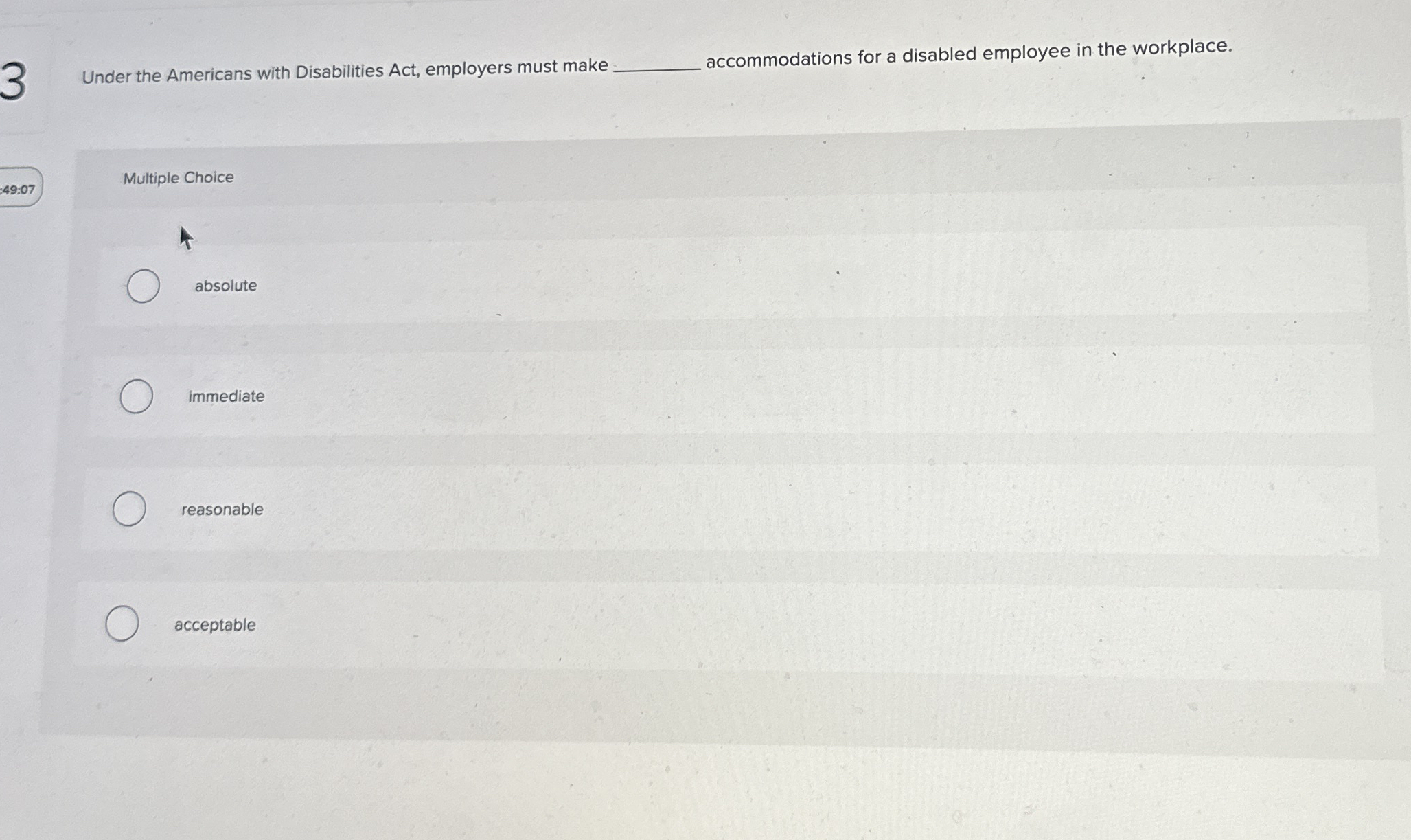 3 Under the Americans with Disabilities Act,