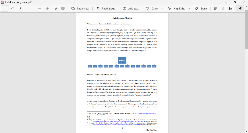 Individual assignment pdf 1 of 3 Q + D Page view