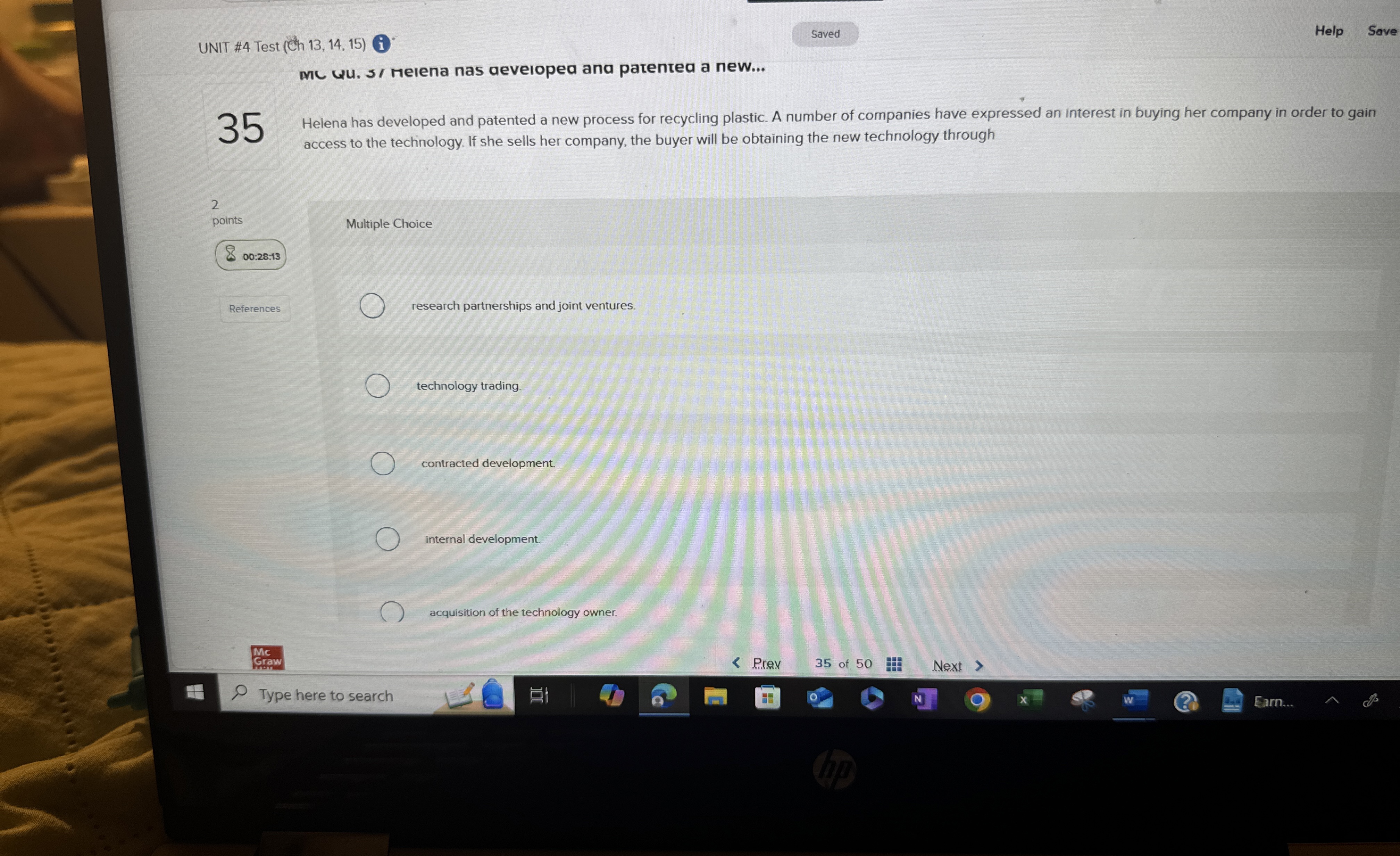 UNIT # 4 Test ( ch 1 3 , 1 4 , 1 5 ) Help Save 3