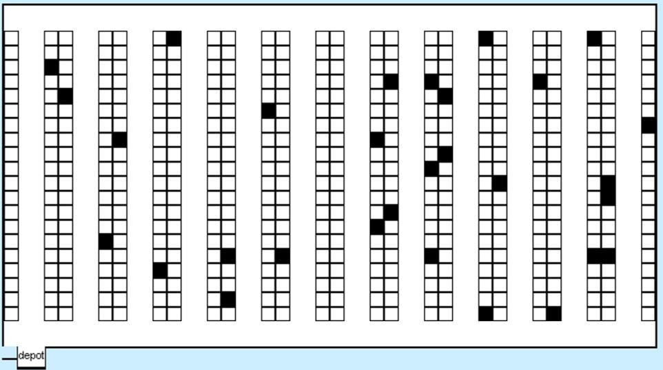 a- Draw the pick path for the following order