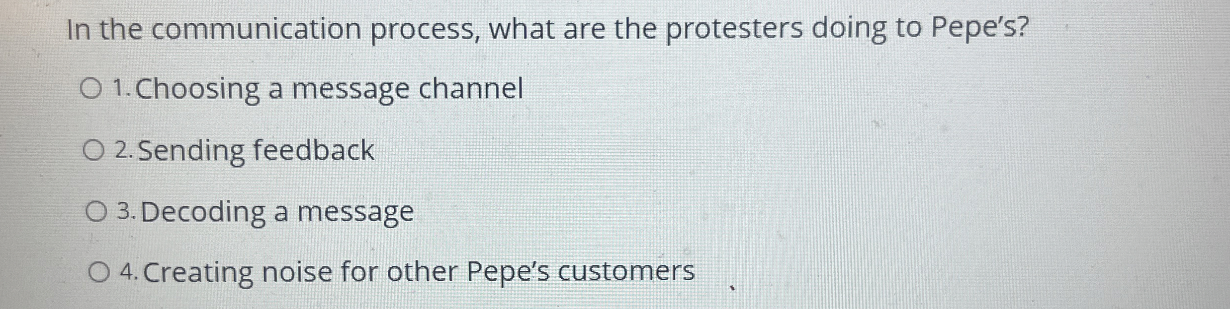 In the communication process, what are the