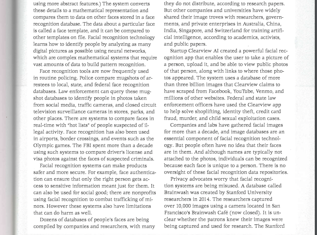 using more abstract features.) The system