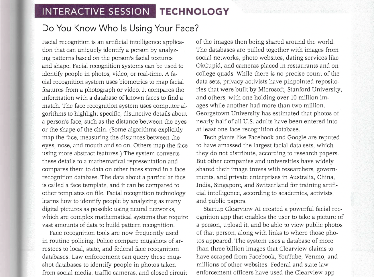 using more abstract features.) The system