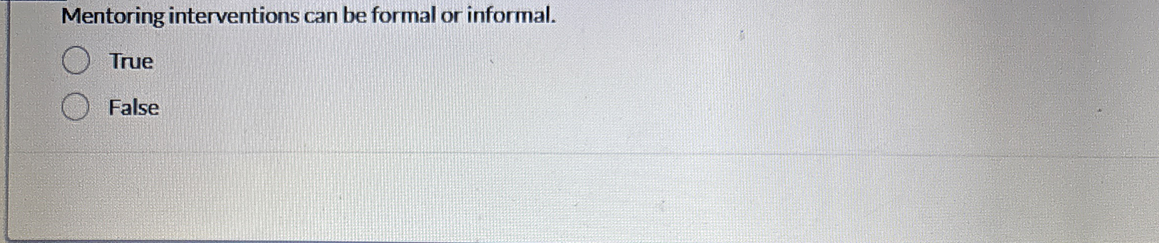 Mentoring interventions can be formal or