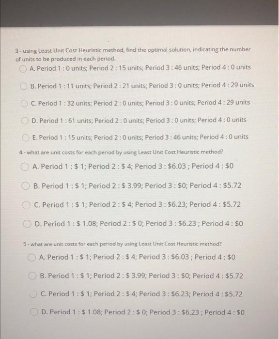 Production range (units) Machine 1:1-3 Machine