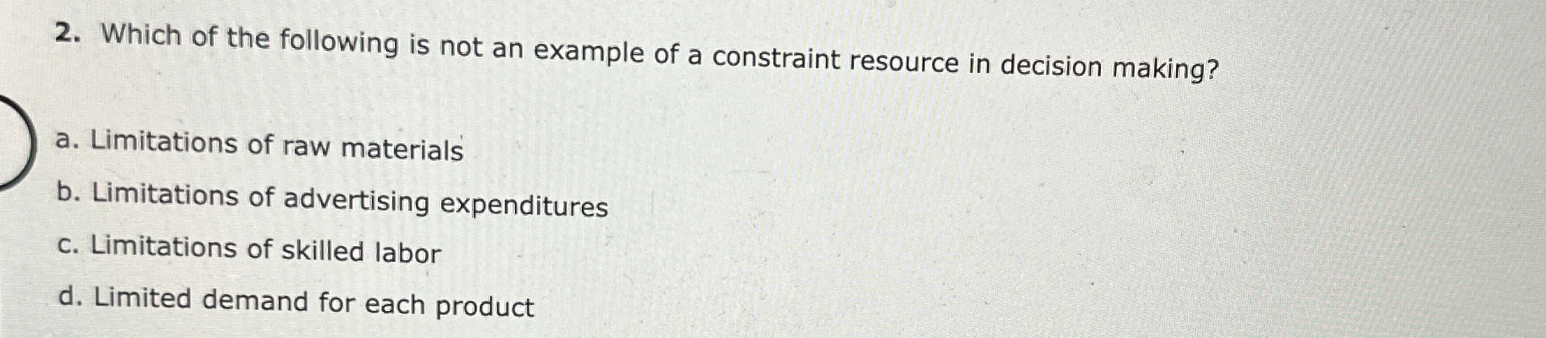 Which of the following is not an example of a