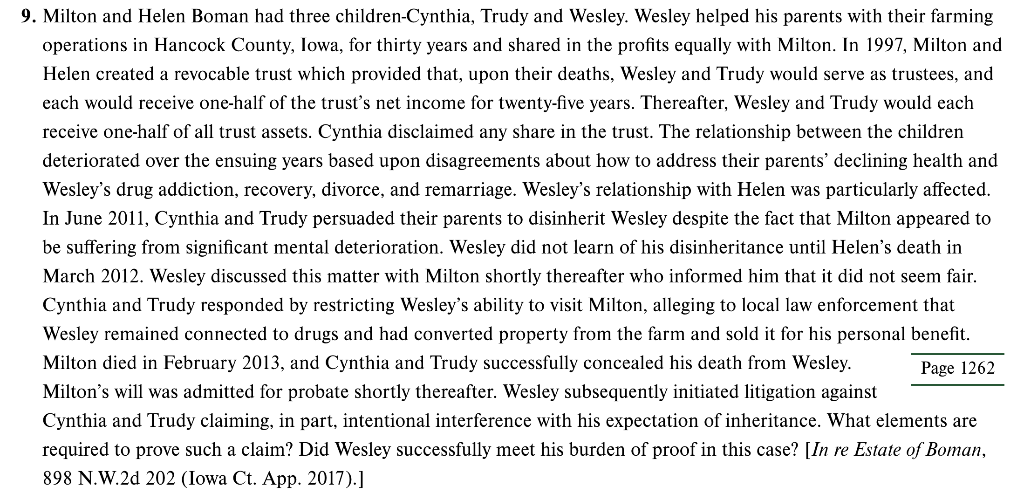 9. Milton and Helen Boman had three
