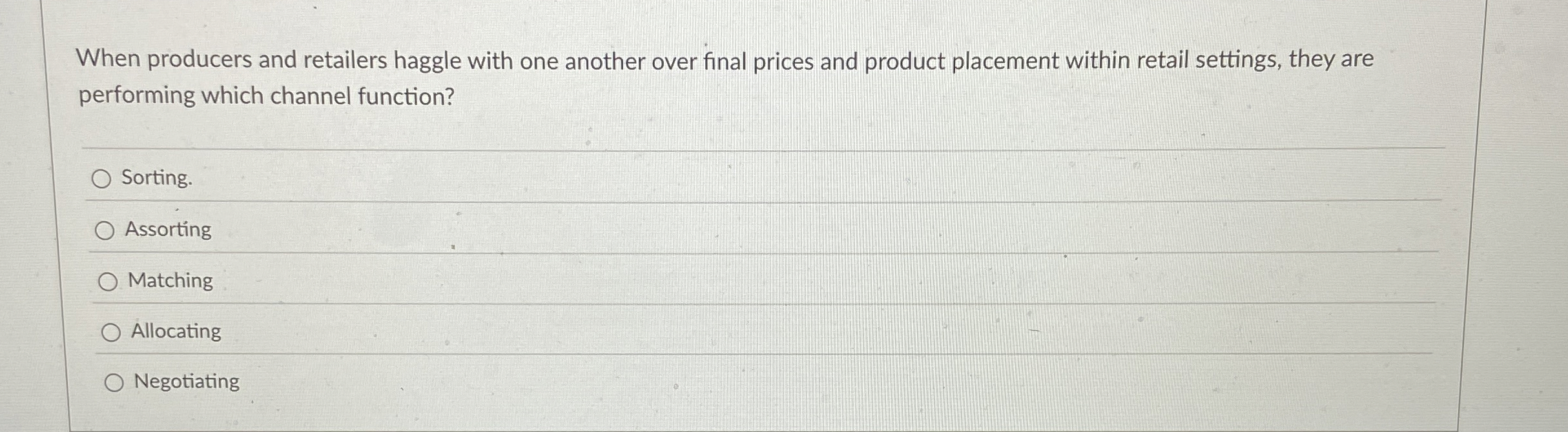 When producers and retailers haggle with one