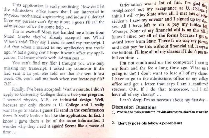 THE STATE UNIVERSITY EXPERIENCE Wow! That State