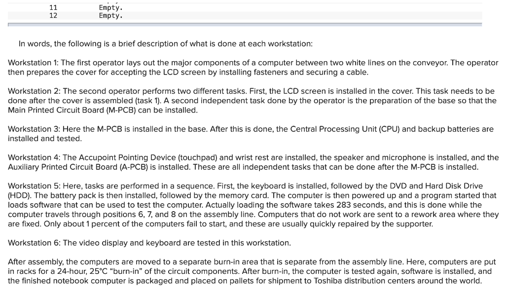Toshiba's Notebook Computer Assembly Line