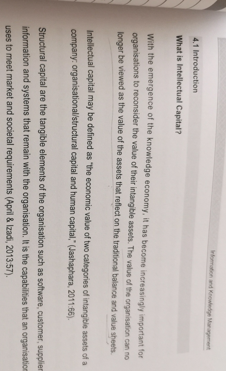 Information and Knowledge Management 4 . 1