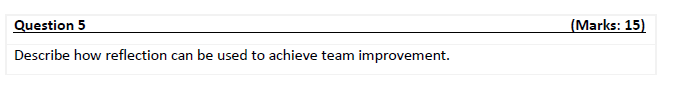 Question 5 (Marks: 15) Describe how reflection