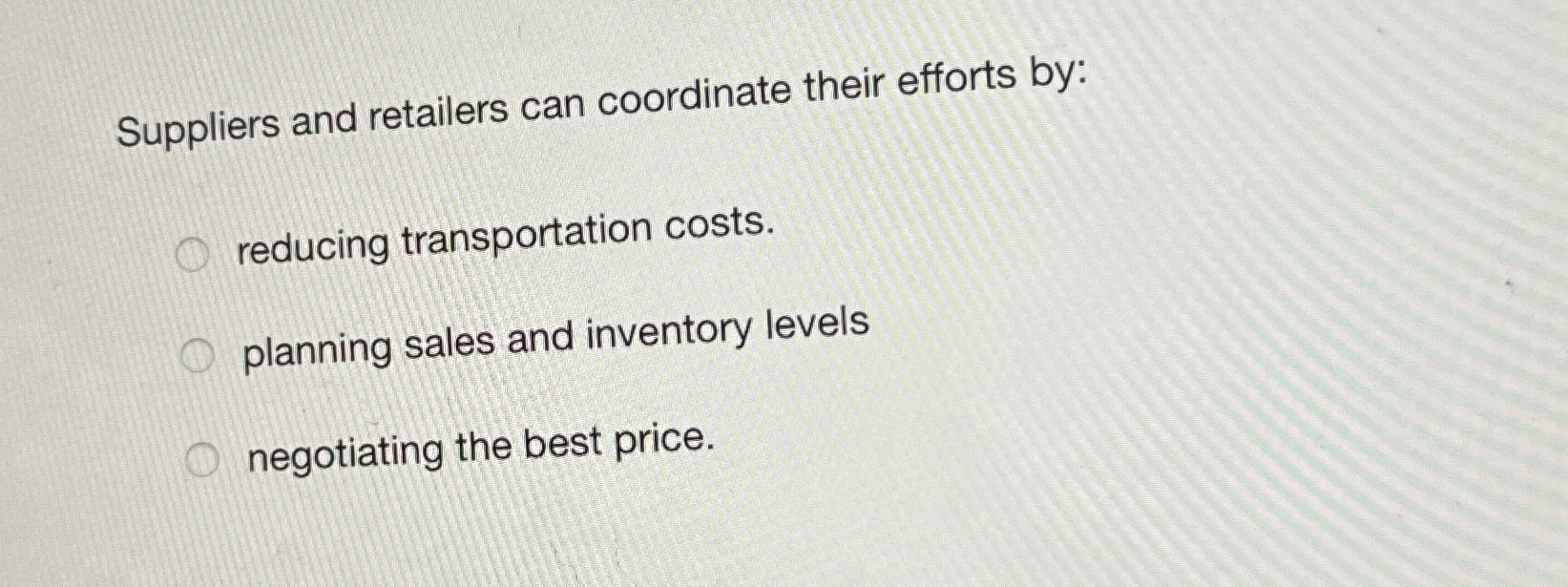 Suppliers and retailers can coordinate their