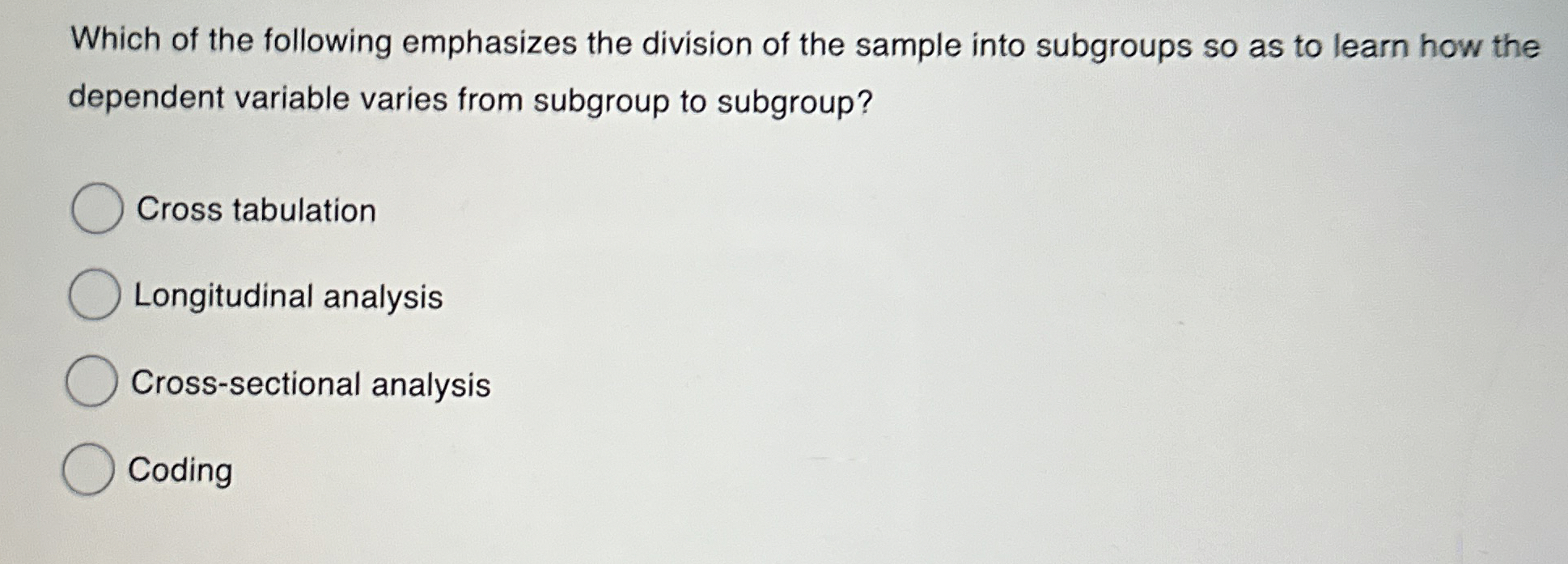 Which of the following emphasizes the division of