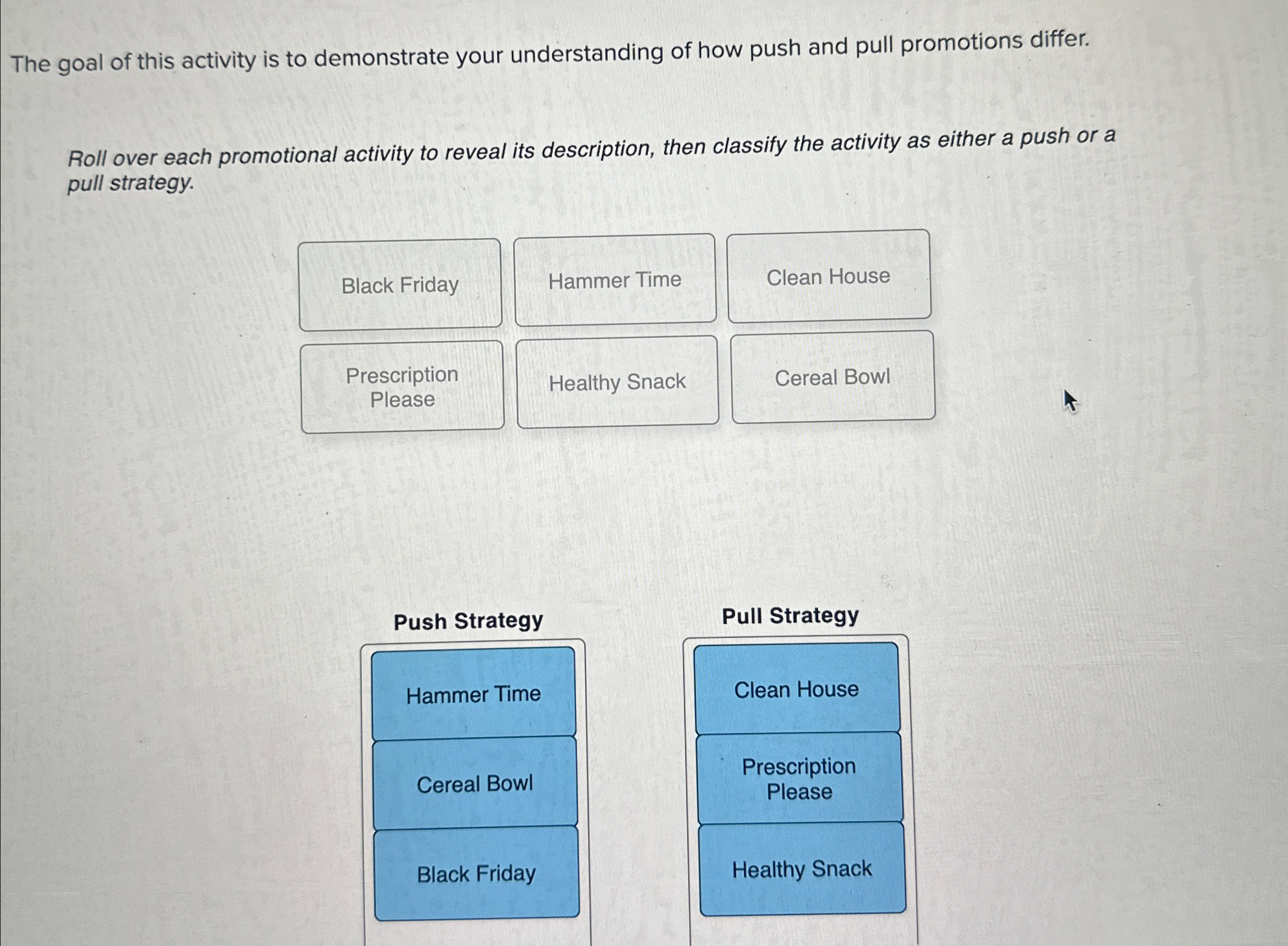 The goal of this activity is to demonstrate your