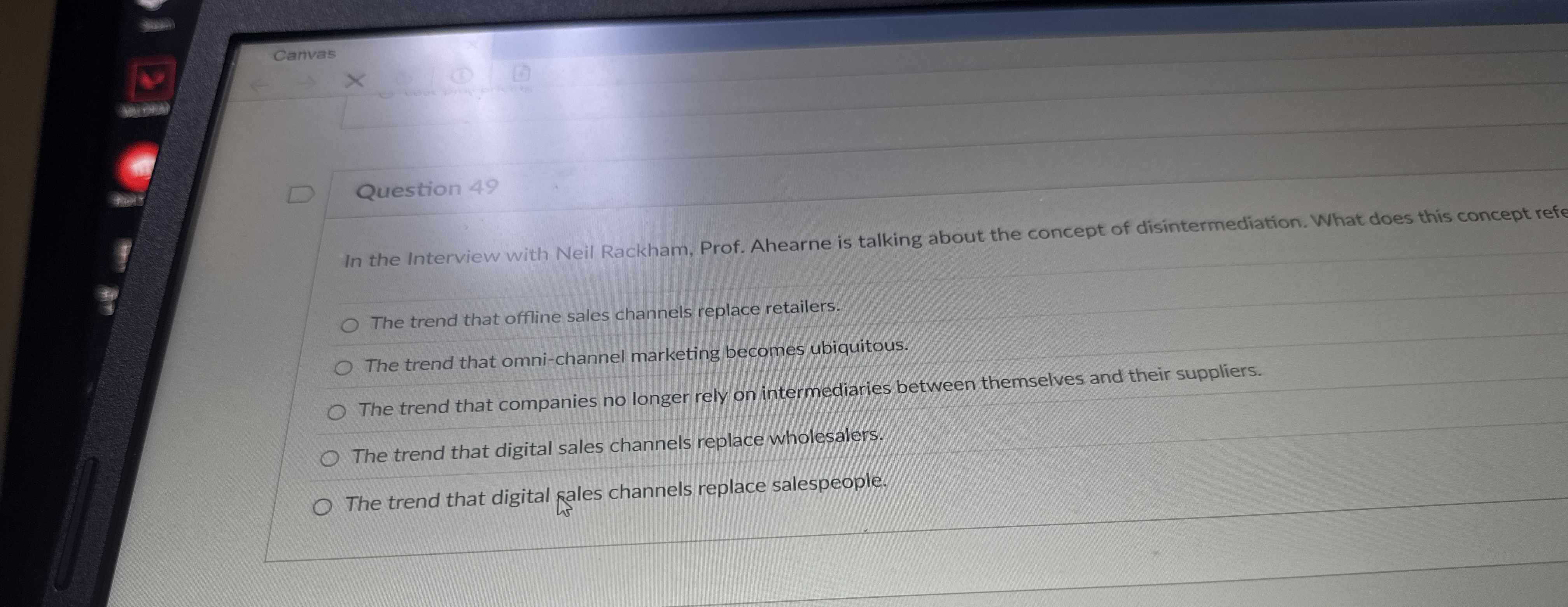 Canvas Question 4 9 In the Interview with Neil