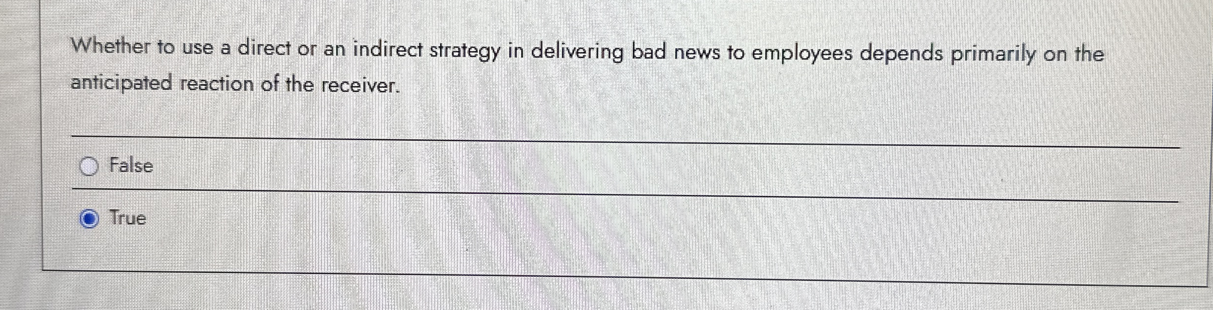 Whether to use a direct or an indirect strategy