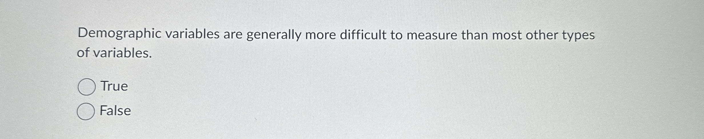 Demographic variables are generally more