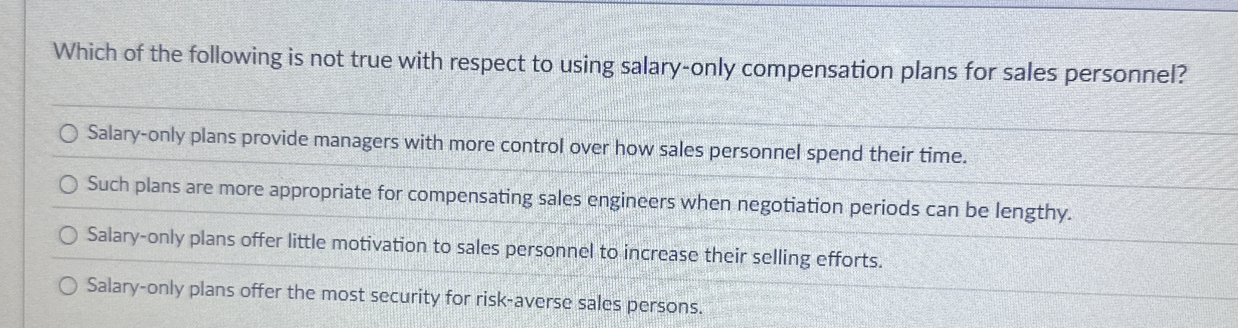 Which of the following is not true with respect