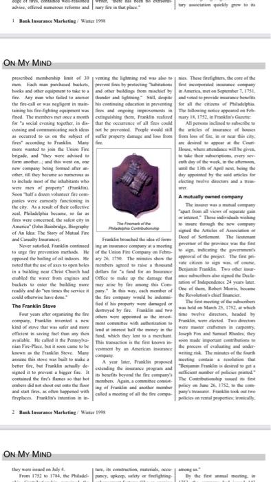 Many people have described Benjamin Franklin as