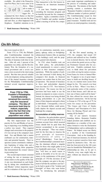 Many people have described Benjamin Franklin as