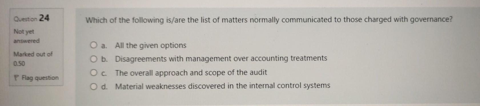 Please I only need the correct answer ASAP