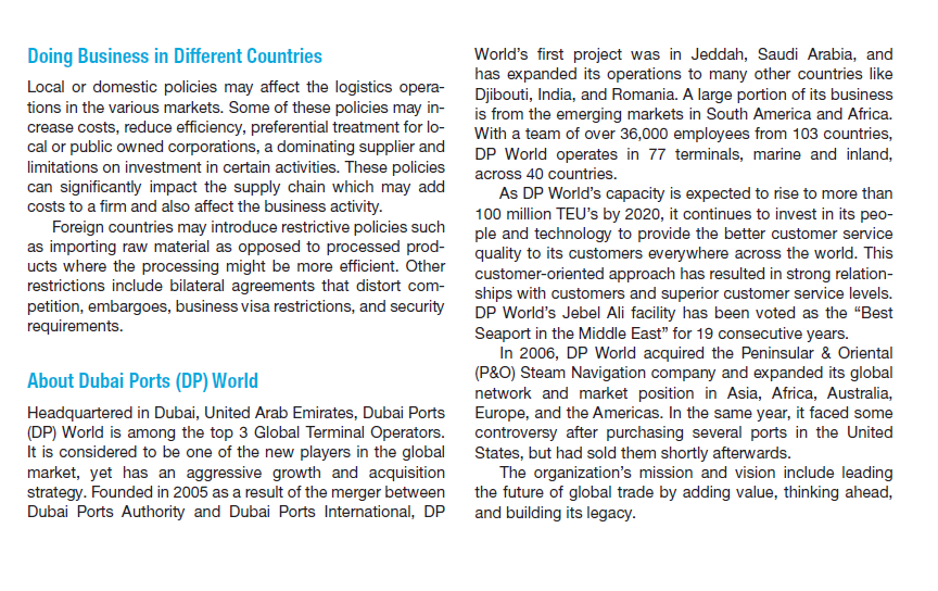 CASE STUDY: Transportation and Logistics: Dubai