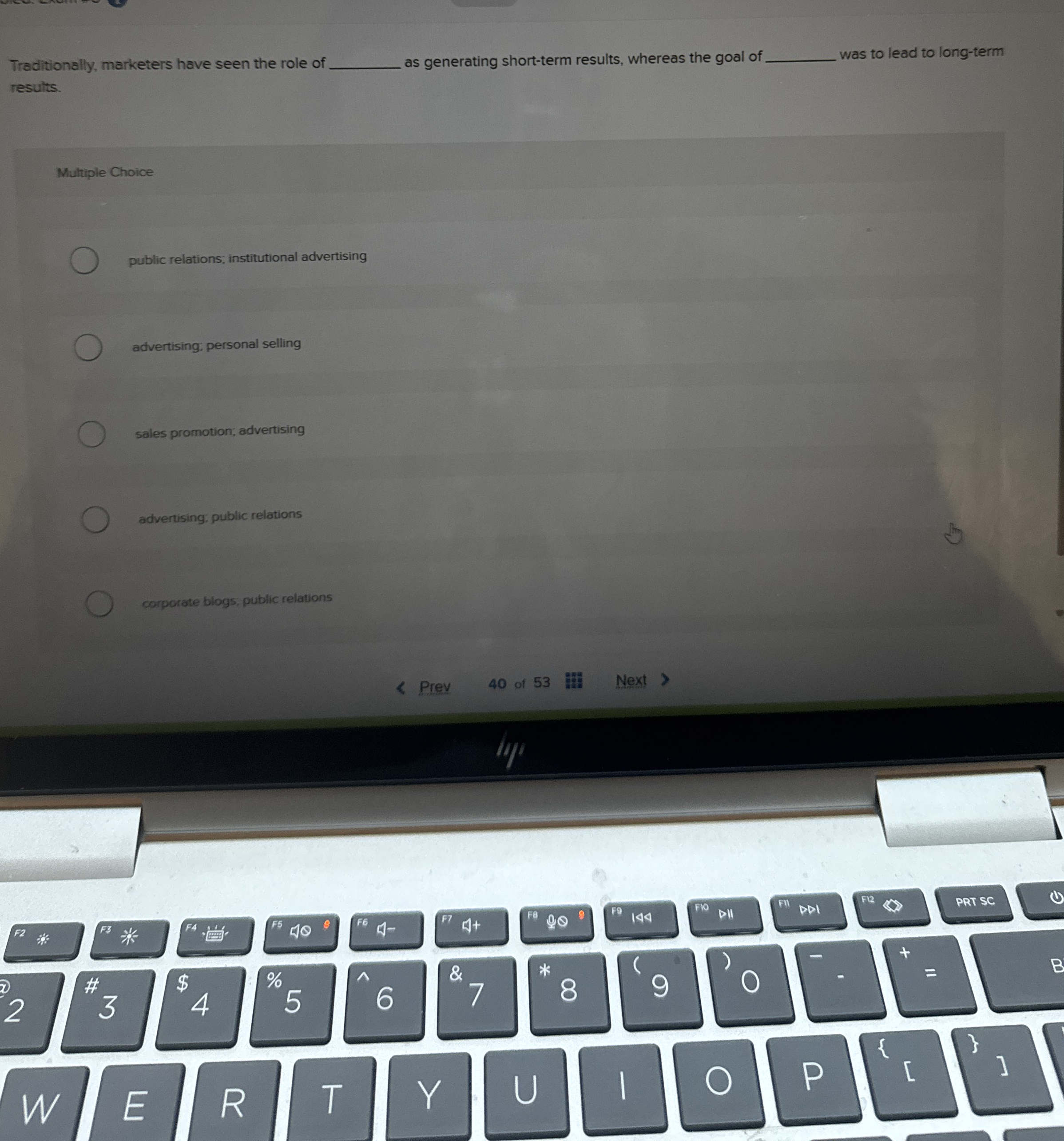 Traditionally, marketers have seen the role of as