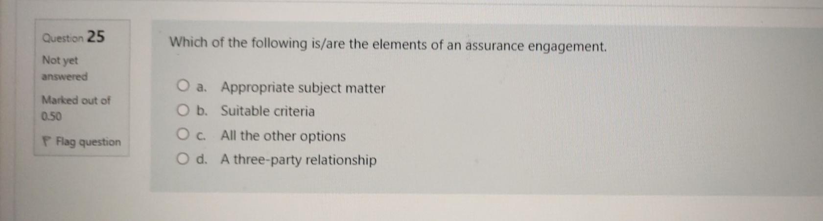 Please I only need the correct answer ASAP