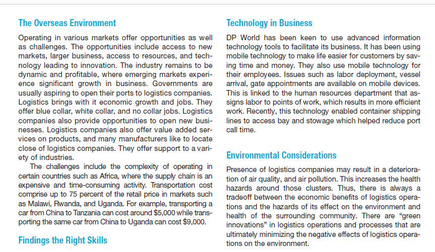 CASE STUDY: Transportation and Logistics: Dubai