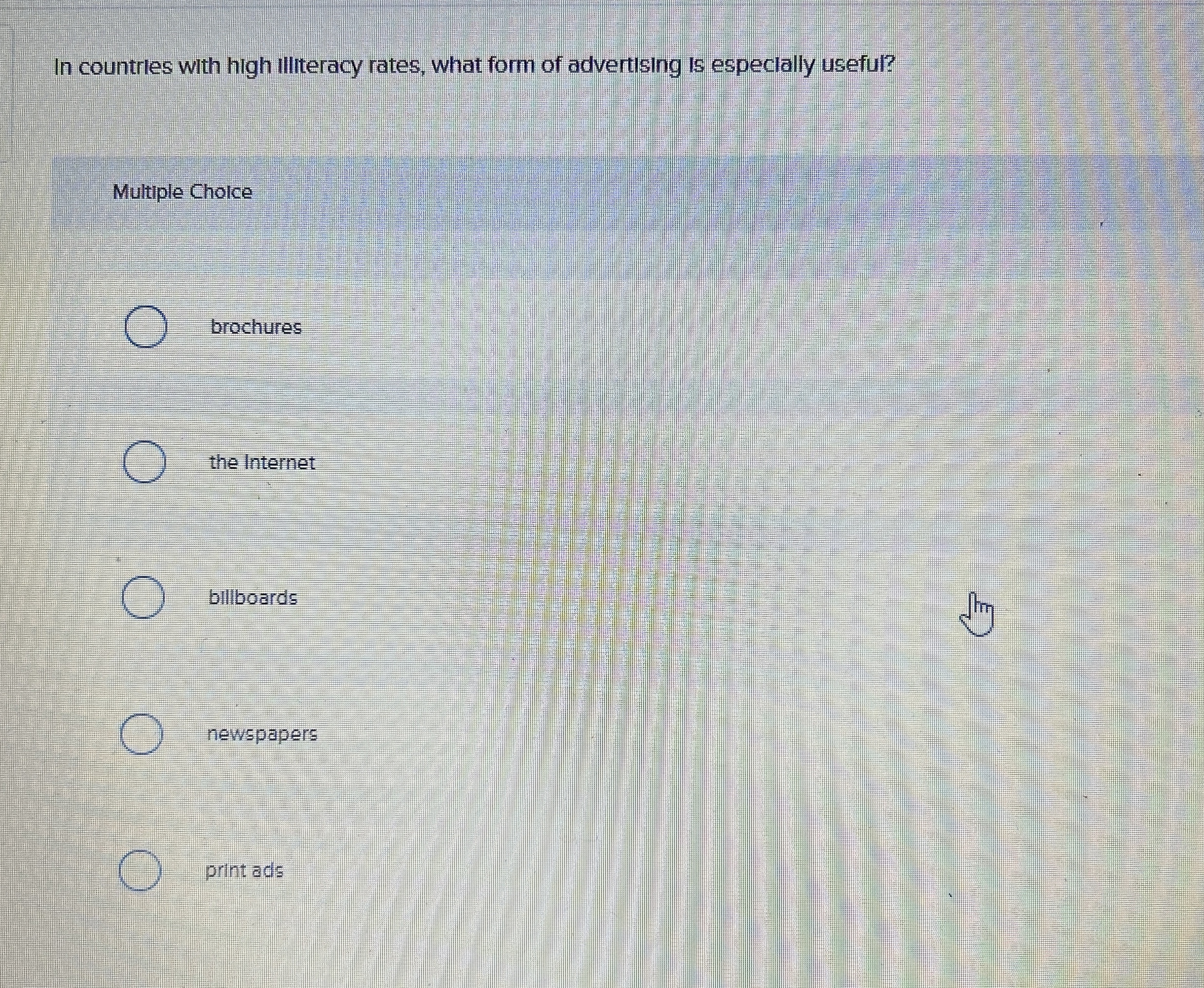 In countries with high iliteracy rates, what form