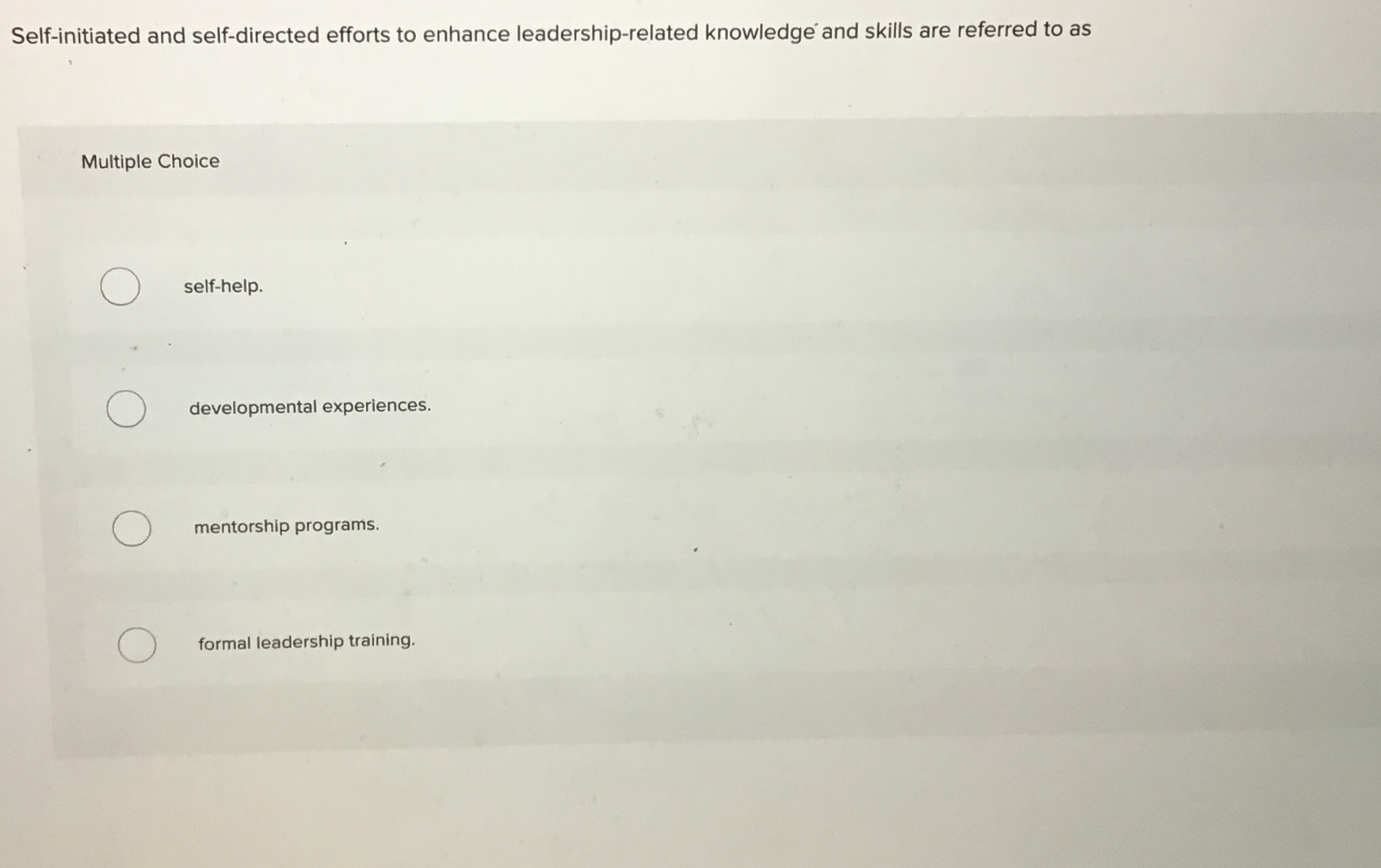 Self - initiated and self - directed efforts to