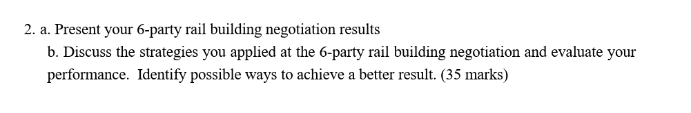 a . Present your 6 - party rail building