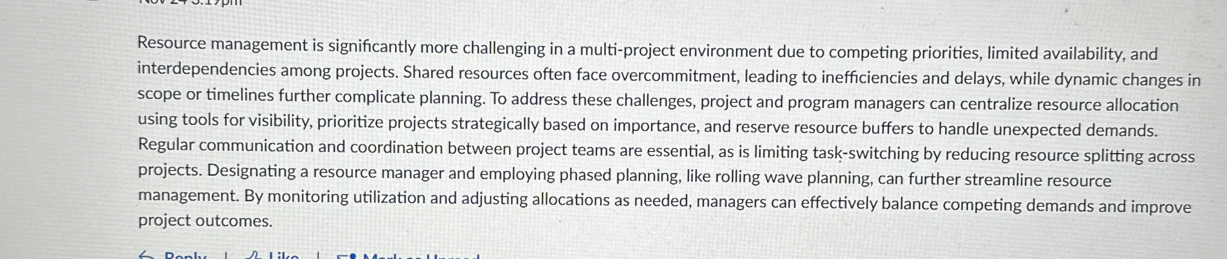 Resource management is significantly more