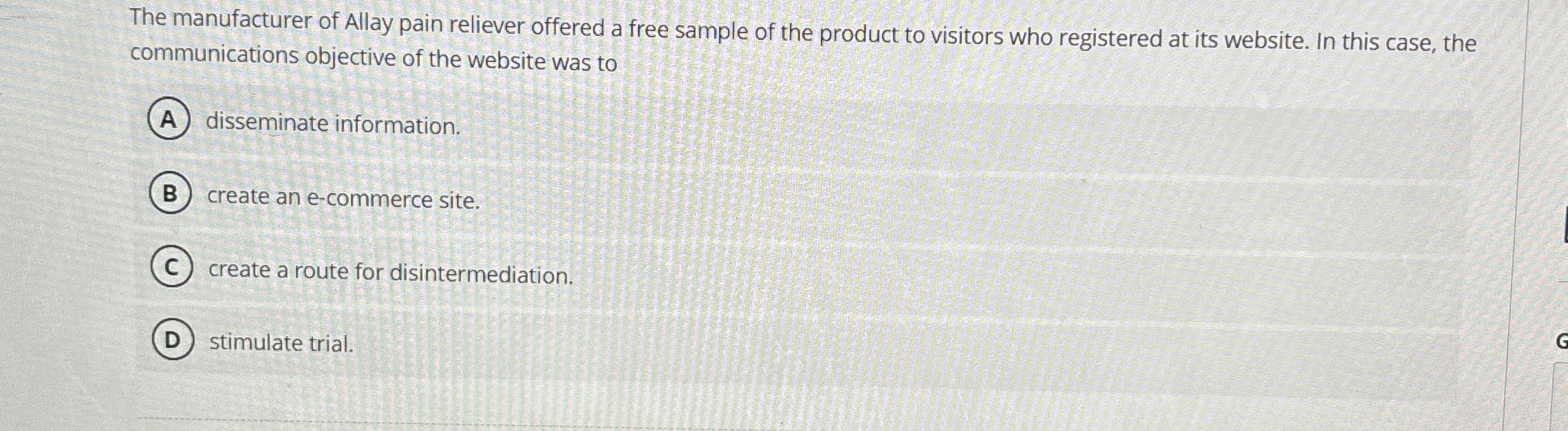 The manufacturer of Allay pain reliever offered a