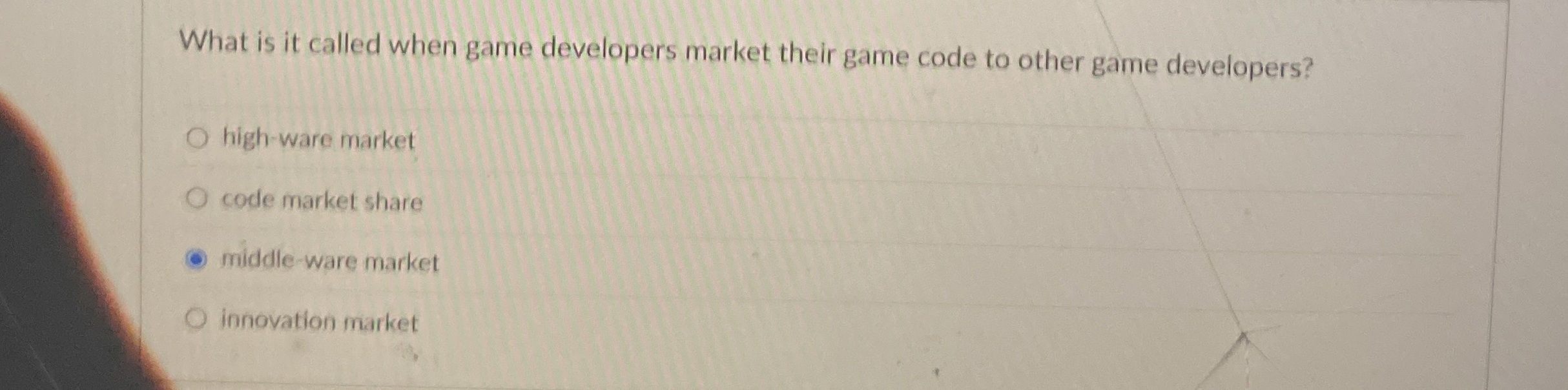 What is it called when game developers market