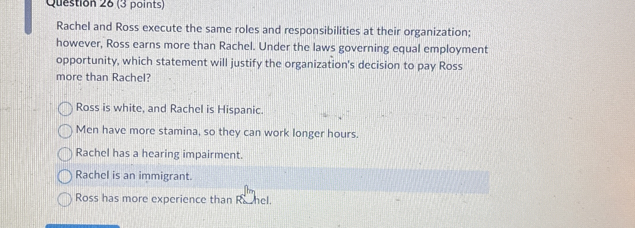 Rachel and Ross execute the same roles and