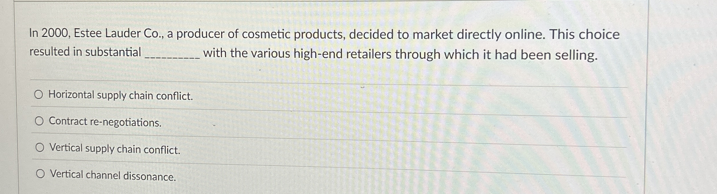 In 2 0 0 0 , Estee Lauder Co . , a producer of