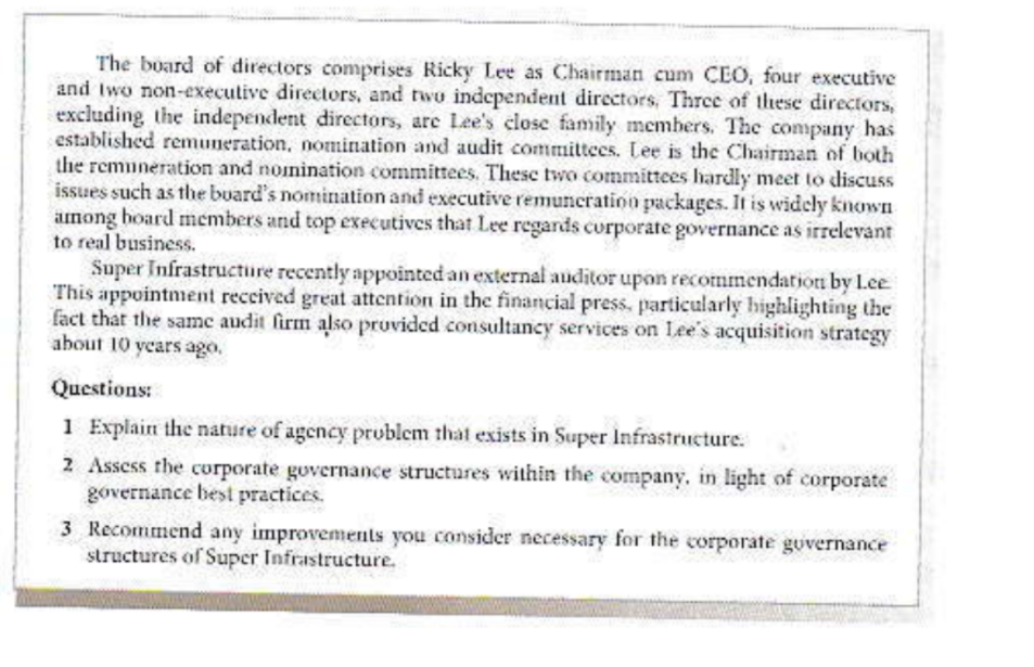 CASE STUDY 2 Super Infrastructure Super