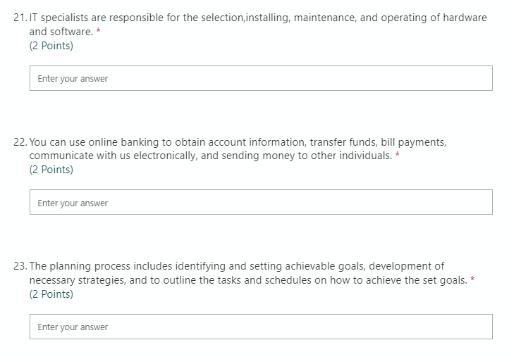 21. IT specialists are responsible for the