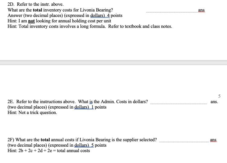 Show work on a separate sheet. No Work, then No