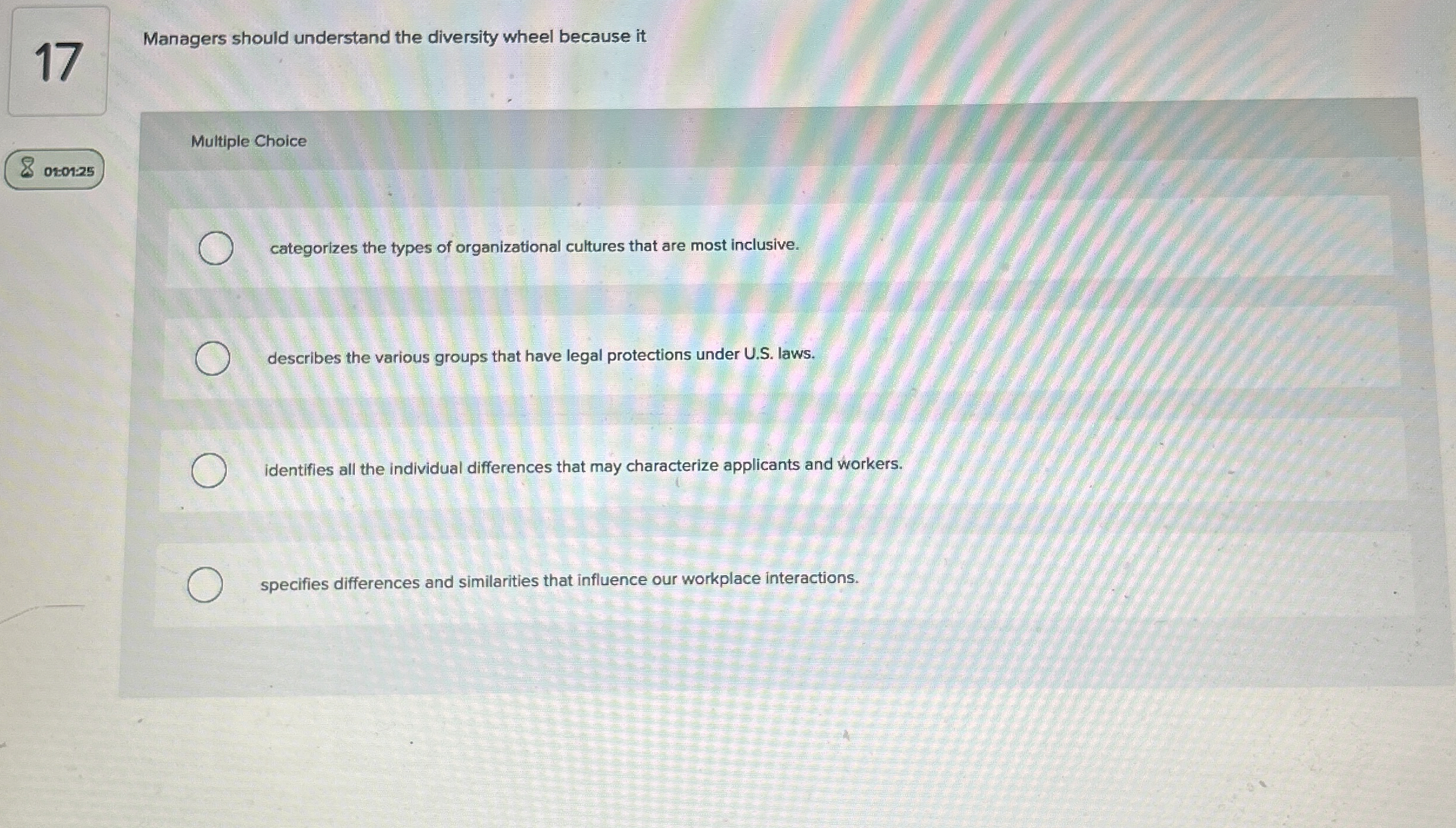 1 7 Managers should understand the diversity