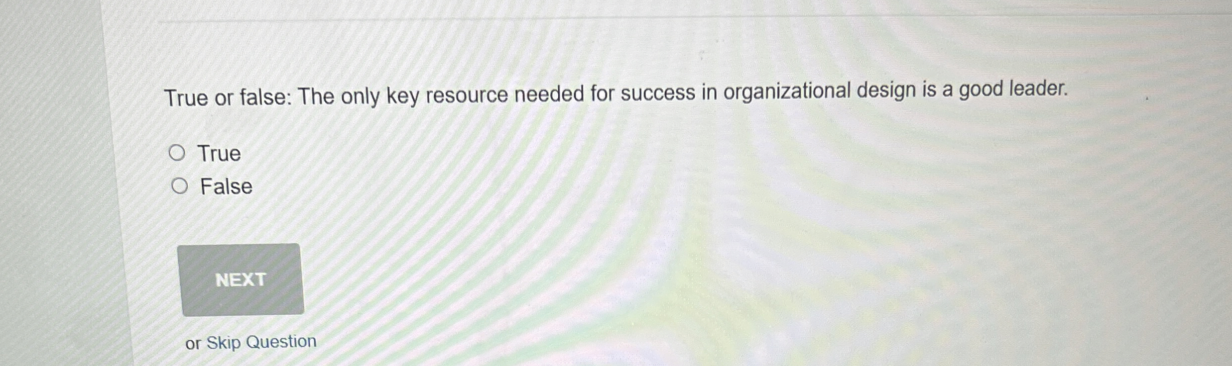 True or false: The only key resource needed for