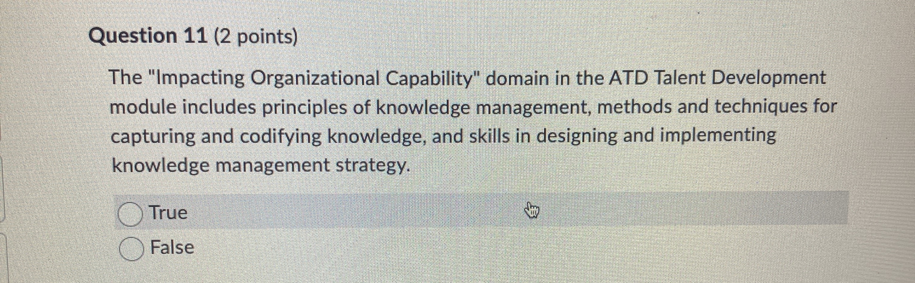 Question 1 1 ( 2 points ) The "Impacting